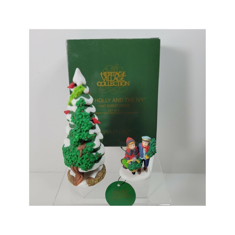 Department 56 The Holly And The Ivy 2 piece set - 1997 Event Piece 56100 Tree